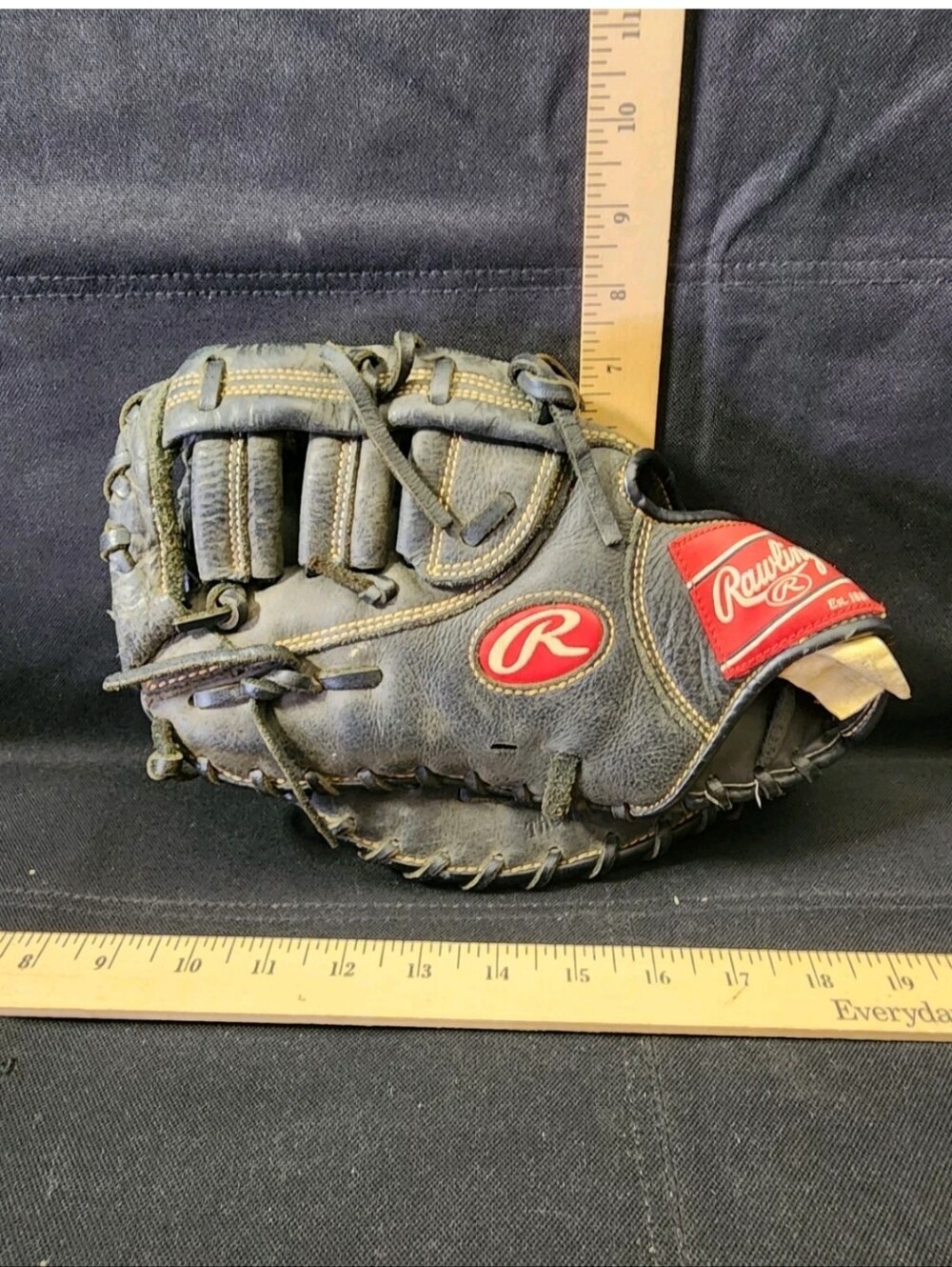 Rawlings Renegade First Base Mitt Glove Left Hand Right Hand Throw Black Used